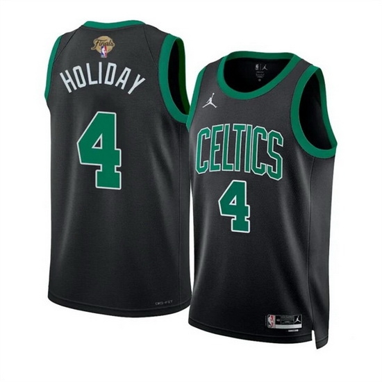 Men Boston Celtics 4 Jrue Holiday Black 2024 Finals Statement Edition Stitched Basketball Jersey Men Boston Celtics 4 Jrue Holiday Black 2024 Finals Statement Edition Stitched Basketball Jersey