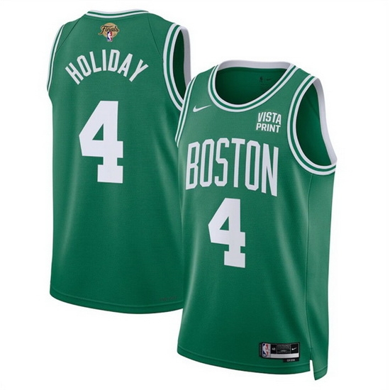 Men Boston Celtics 4 Jrue Holiday Kelly Green 2024 Finals Icon Edition Stitched Basketball Jersey Men Boston Celtics 4 Jrue Holiday Kelly Green 2024 Finals Icon Edition Stitched Basketball Jersey