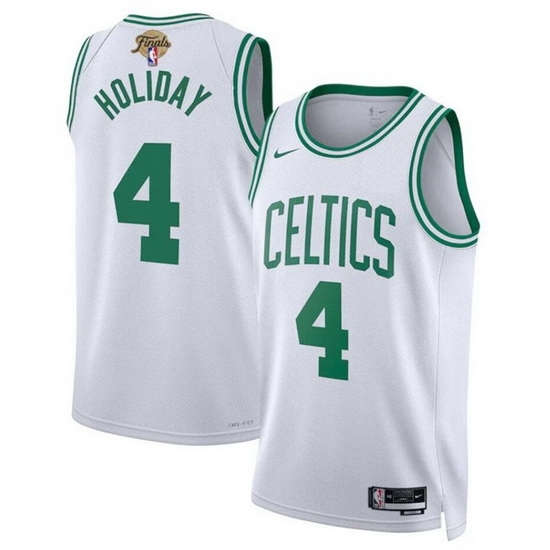 Men Boston Celtics 4 Jrue Holiday White 2024 Finals Association Edition Stitched Basketball Jersey Men Boston Celtics 4 Jrue Holiday White 2024 Finals Association Edition Stitched Basketball Jersey