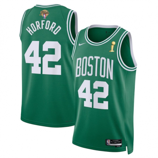 Men Boston Celtics 42 Al Horford Kelly Green 2024 Finals Champions Icon Edition Stitched Basketball Jersey Men Boston Celtics 42 Al Horford Kelly Green 2024 Finals Champions Icon Edition Stitched Basketball Jersey