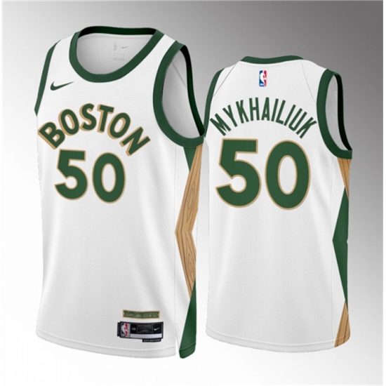 Men Boston Celtics 50 Svi Mykhailiuk White 2023 24 City Edition Stitched Basketball Jersey Men Boston Celtics 50 Svi Mykhailiuk White 2023 24 City Edition Stitched Basketball Jersey