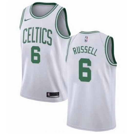 Men Boston Celtics 6 Bill Russell White Stitched Basketball Jersey Men Boston Celtics 6 Bill Russell White Stitched Basketball Jersey