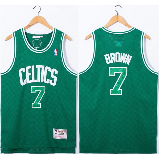 Men Boston Celtics 7 Jaylen Brown Green Stitched Jersey Men Boston Celtics 7 Jaylen Brown Green Stitched Jersey