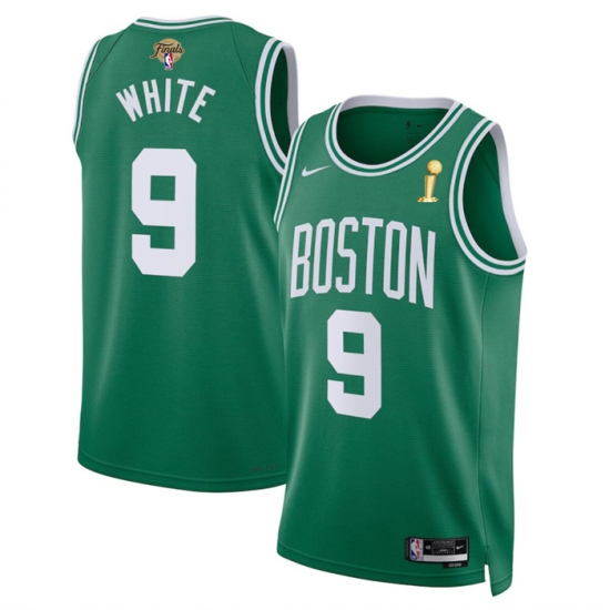 Men Boston Celtics 9 Derrick White Kelly Green 2024 Finals Champions Icon Edition Stitched Basketball Jersey Men Boston Celtics 9 Derrick White Kelly Green 2024 Finals Champions Icon Edition Stitched Basketball Jersey