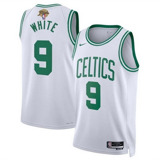 Men Boston Celtics 9 Derrick White White 2024 Finals Association Edition Stitched Basketball Jersey Men Boston Celtics 9 Derrick White White 2024 Finals Association Edition Stitched Basketball Jersey