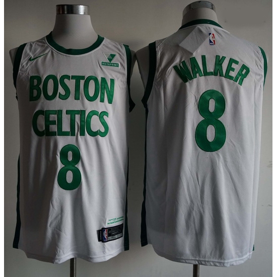Men Boston Celtics Kemba Walker 8 White City Edition NBA Jersey Men Boston Celtics Kemba Walker 8 White City Edition NBA Jersey