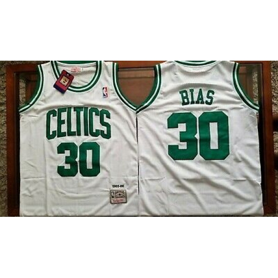 Men Boston Celtis Len Bias White Hardwood Classic Mitchell Ness Jersey Men Boston Celtis Len Bias White Hardwood Classic Mitchell Ness Jersey