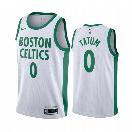 Men Nike Boston Celtics 0 Jayson Tatum White NBA Swingman 2020 21 City Edition Jersey Men Nike Boston Celtics 0 Jayson Tatum White NBA Swingman 2020 21 City Edition Jersey