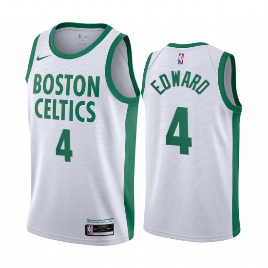 Men Nike Boston Celtics 4 Carsen Edward White NBA Swingman 2020 21 City Edition Jersey Men Nike Boston Celtics 4 Carsen Edward White NBA Swingman 2020 21 City Edition Jersey