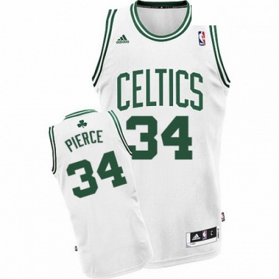Mens Adidas Boston Celtics 34 Paul Pierce Swingman White Home NBA Jersey Mens Adidas Boston Celtics 34 Paul Pierce Swingman White Home NBA Jersey