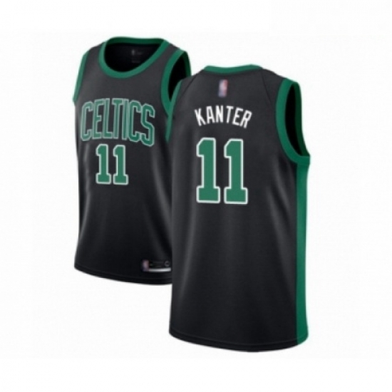 Mens Boston Celtics 11 Enes Kanter Authentic Black Basketball Jersey Statement Edition Mens Boston Celtics 11 Enes Kanter Authentic Black Basketball Jersey Statement Edition