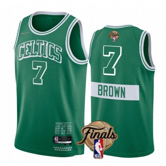 Men's Boston Celtics #7 Jaylen Brown 2022 Green NBA Finals Stitched Jersey Men's Boston Celtics #7 Jaylen Brown 2022 Green NBA Finals Stitched Jersey
