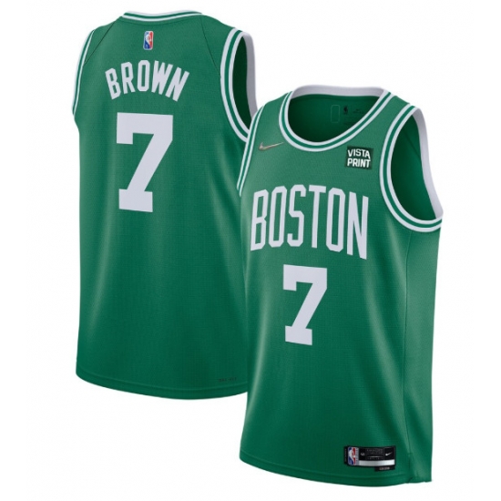 Men's Boston Celtics #7 Jaylen Brown 75th Anniversary Green Stitched Basketball Jersey Men's Boston Celtics #7 Jaylen Brown 75th Anniversary Green Stitched Basketball Jersey