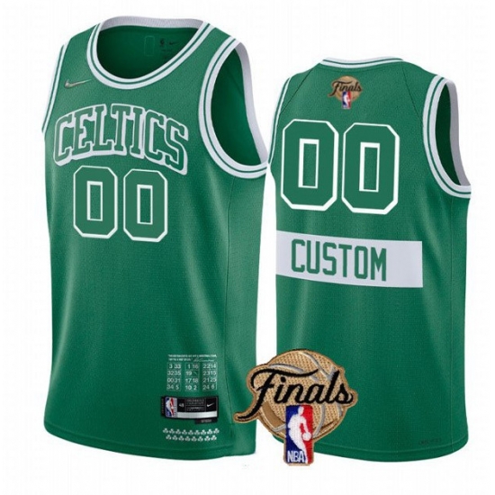 Men's Boston Celtics Active Player Custom 2022 Green City Edition NBA Finals Stitched Jersey Men's Boston Celtics Active Player Custom 2022 Green City Edition NBA Finals Stitched Jersey