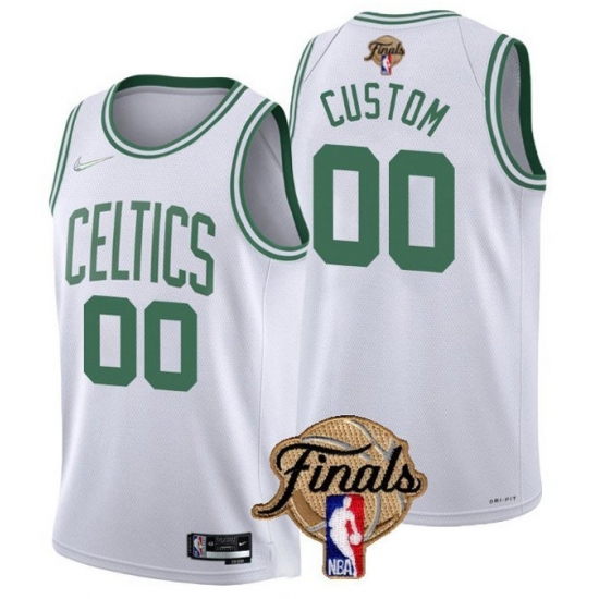 Men's Boston Celtics Active Player Custom 2022 White NBA Finals Stitched Jersey Men's Boston Celtics Active Player Custom 2022 White NBA Finals Stitched Jersey
