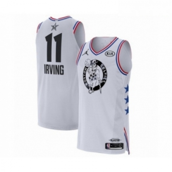 Mens Jordan Boston Celtics 11 Kyrie Irving Authentic White 2019 All Star Game Basketball Jersey Mens Jordan Boston Celtics 11 Kyrie Irving Authentic White 2019 All Star Game Basketball Jersey