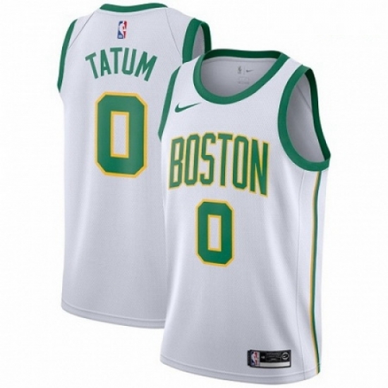 Mens Nike Boston Celtics 0 Jayson Tatum Swingman White NBA Jersey City Edition Mens Nike Boston Celtics 0 Jayson Tatum Swingman White NBA Jersey City Edition