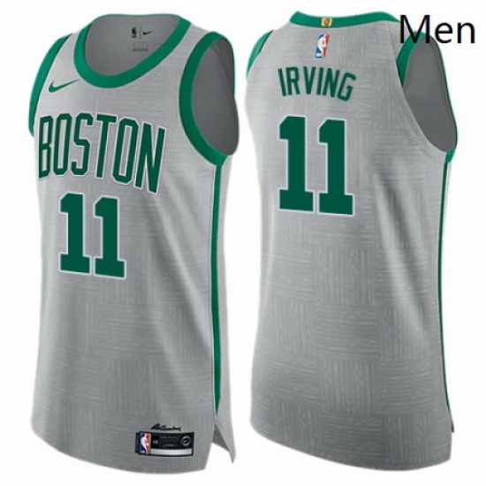 Mens Nike Boston Celtics 11 Kyrie Irving Authentic Gray NBA Jersey City Edition Mens Nike Boston Celtics 11 Kyrie Irving Authentic Gray NBA Jersey City Edition