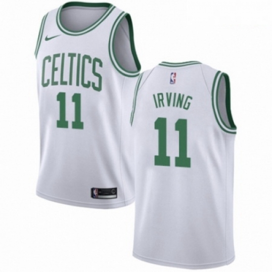 Mens Nike Boston Celtics 11 Kyrie Irving Authentic White NBA Jersey Association Edition Mens Nike Boston Celtics 11 Kyrie Irving Authentic White NBA Jersey Association Edition