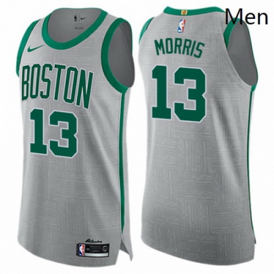 Mens Nike Boston Celtics 13 Marcus Morris Authentic Gray NBA Jersey City Edition Mens Nike Boston Celtics 13 Marcus Morris Authentic Gray NBA Jersey City Edition