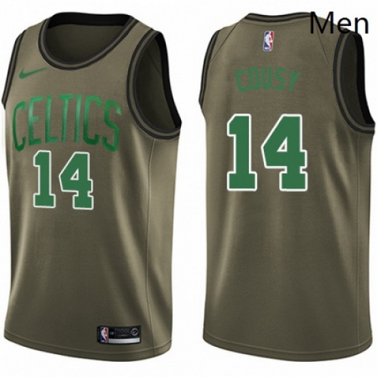 Mens Nike Boston Celtics 14 Bob Cousy Swingman Green Salute to Service NBA Jersey Mens Nike Boston Celtics 14 Bob Cousy Swingman Green Salute to Service NBA Jersey