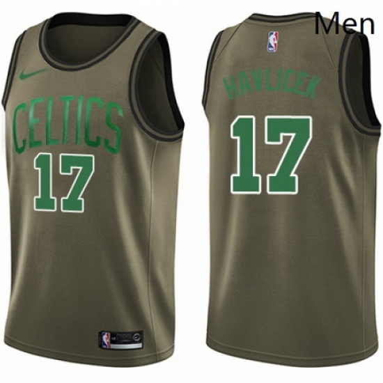 Mens Nike Boston Celtics 17 John Havlicek Green Salute to Service NBA Swingman Jersey Mens Nike Boston Celtics 17 John Havlicek Green Salute to Service NBA Swingman Jersey