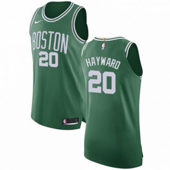 Mens Nike Boston Celtics 20 Gordon Hayward Authentic GreenWhite No Road NBA Jersey Icon Edition Mens Nike Boston Celtics 20 Gordon Hayward Authentic GreenWhite No Road NBA Jersey Icon Edition