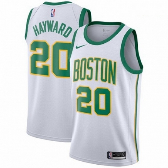 Mens Nike Boston Celtics 20 Gordon Hayward Swingman White NBA Jersey City Edition Mens Nike Boston Celtics 20 Gordon Hayward Swingman White NBA Jersey City Edition