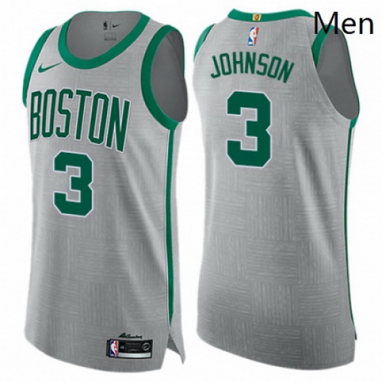 Mens Nike Boston Celtics 3 Dennis Johnson Authentic Gray NBA Jersey City Edition Mens Nike Boston Celtics 3 Dennis Johnson Authentic Gray NBA Jersey City Edition