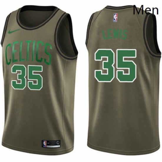 Mens Nike Boston Celtics 35 Reggie Lewis Swingman Green Salute to Service NBA Jersey Mens Nike Boston Celtics 35 Reggie Lewis Swingman Green Salute to Service NBA Jersey