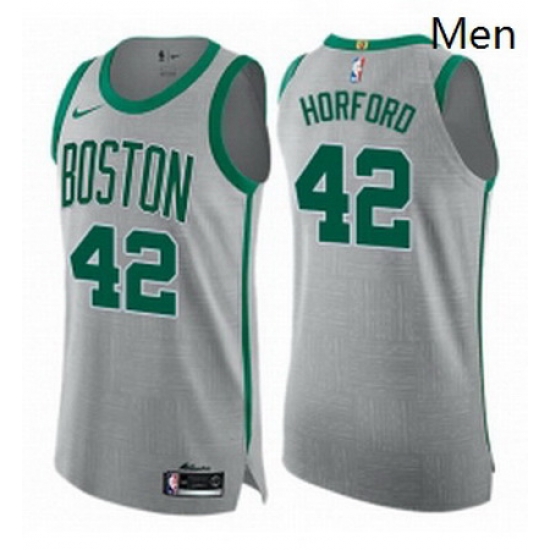 Mens Nike Boston Celtics 42 Al Horford Authentic Gray NBA Jersey City Edition Mens Nike Boston Celtics 42 Al Horford Authentic Gray NBA Jersey City Edition