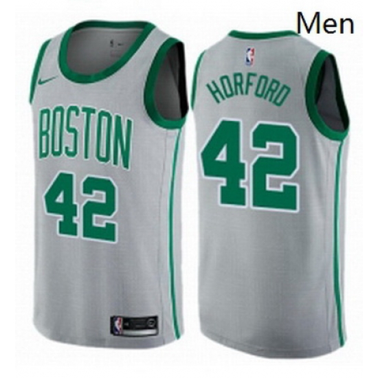 Mens Nike Boston Celtics 42 Al Horford Swingman Gray NBA Jersey City Edition Mens Nike Boston Celtics 42 Al Horford Swingman Gray NBA Jersey City Edition