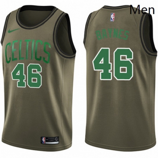 Mens Nike Boston Celtics 46 Aron Baynes Swingman Green Salute to Service NBA Jersey Mens Nike Boston Celtics 46 Aron Baynes Swingman Green Salute to Service NBA Jersey