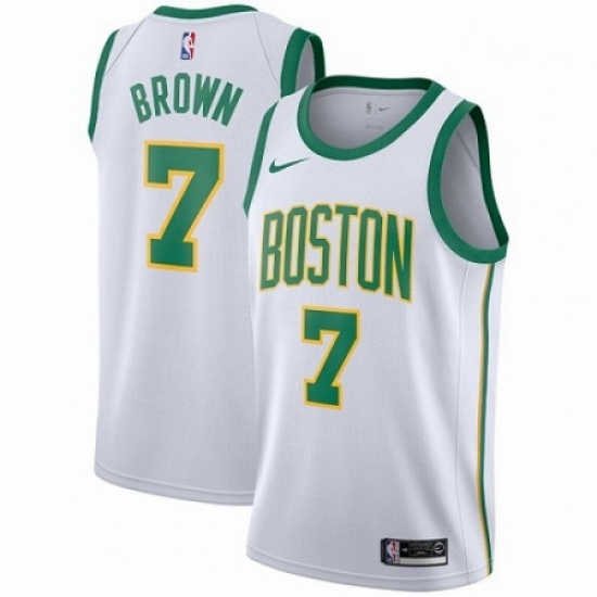 Mens Nike Boston Celtics 7 Jaylen Brown Swingman White NBA Jersey City Edition Mens Nike Boston Celtics 7 Jaylen Brown Swingman White NBA Jersey City Edition