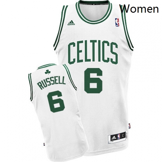 Womens Adidas Boston Celtics 6 Bill Russell Swingman White Home NBA Jersey Womens Adidas Boston Celtics 6 Bill Russell Swingman White Home NBA Jersey
