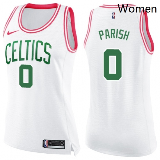 Womens Nike Boston Celtics 0 Robert Parish Swingman WhitePink Fashion NBA Jersey Womens Nike Boston Celtics 0 Robert Parish Swingman WhitePink Fashion NBA Jersey