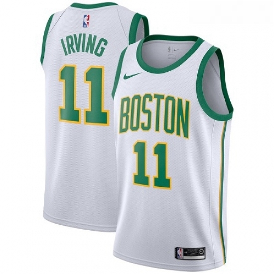 Womens Nike Boston Celtics 11 Kyrie Irving Swingman White NBA Jersey City Edition Womens Nike Boston Celtics 11 Kyrie Irving Swingman White NBA Jersey City Edition