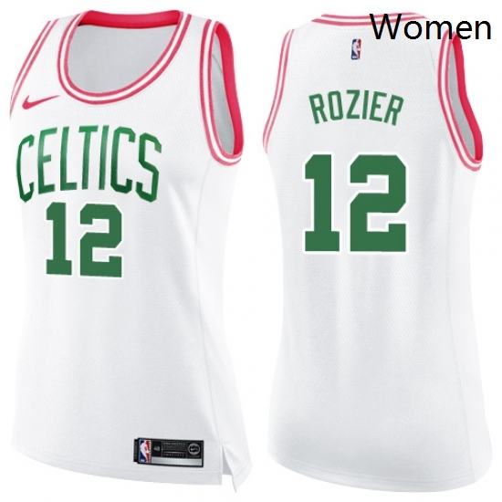 Womens Nike Boston Celtics 12 Terry Rozier Swingman WhitePink Fashion NBA Jersey Womens Nike Boston Celtics 12 Terry Rozier Swingman WhitePink Fashion NBA Jersey