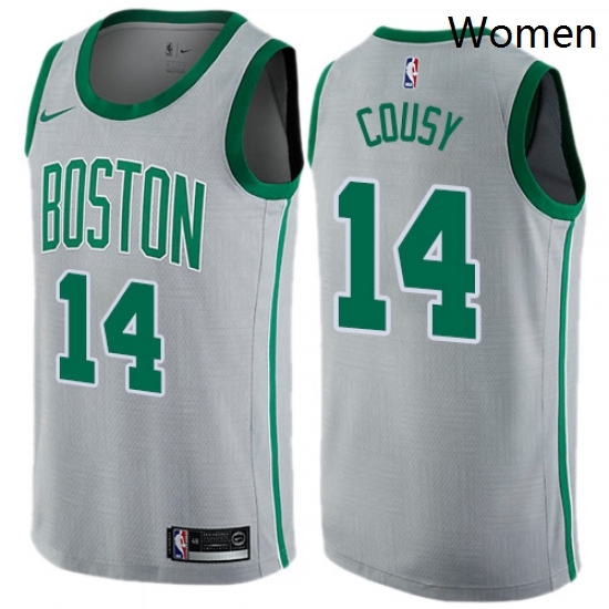Womens Nike Boston Celtics 14 Bob Cousy Swingman Gray NBA Jersey City Edition Womens Nike Boston Celtics 14 Bob Cousy Swingman Gray NBA Jersey City Edition