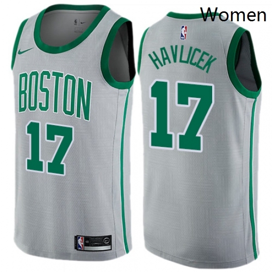 Womens Nike Boston Celtics 17 John Havlicek Swingman Gray NBA Jersey City Edition Womens Nike Boston Celtics 17 John Havlicek Swingman Gray NBA Jersey City Edition