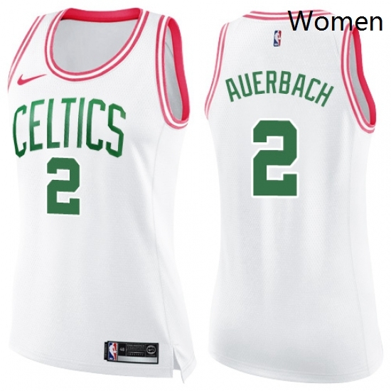 Womens Nike Boston Celtics 2 Red Auerbach Swingman WhitePink Fashion NBA Jersey Womens Nike Boston Celtics 2 Red Auerbach Swingman WhitePink Fashion NBA Jersey