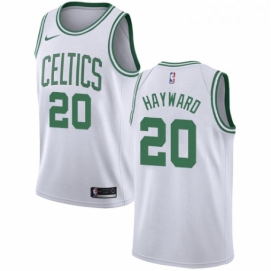 Womens Nike Boston Celtics 20 Gordon Hayward Swingman White NBA Jersey Association Edition Womens Nike Boston Celtics 20 Gordon Hayward Swingman White NBA Jersey Association Edition