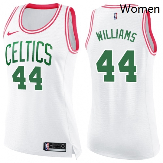 Womens Nike Boston Celtics 44 Robert Williams Swingman White Pink Fashion NBA Jersey Womens Nike Boston Celtics 44 Robert Williams Swingman White Pink Fashion NBA Jersey
