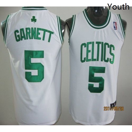 Celtics 5 Kevin Garnett White Stitched Youth NBA Jersey Celtics 5 Kevin Garnett White Stitched Youth NBA Jersey