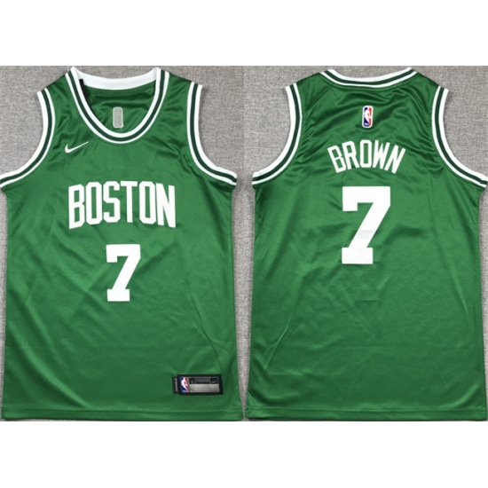 Youth Boston Celtics 7 Jaylen Brown Green Icon Edition Stitched Jersey Youth Boston Celtics 7 Jaylen Brown Green Icon Edition Stitched Jersey