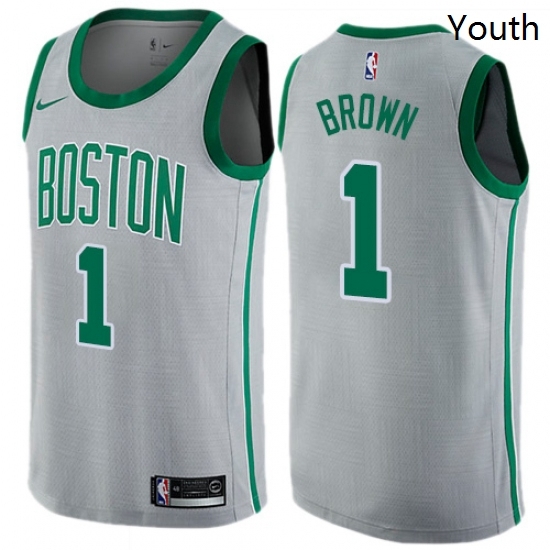 Youth Nike Boston Celtics 1 Walter Brown Swingman Gray NBA Jersey City Edition Youth Nike Boston Celtics 1 Walter Brown Swingman Gray NBA Jersey City Edition