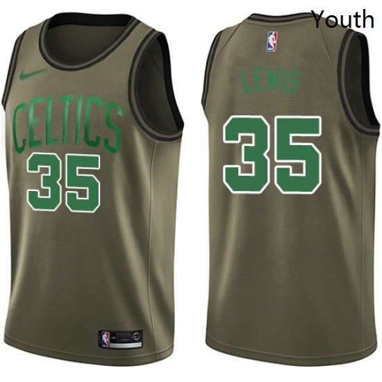 Youth Nike Boston Celtics 35 Reggie Lewis Swingman Green Salute to Service NBA Jersey Youth Nike Boston Celtics 35 Reggie Lewis Swingman Green Salute to Service NBA Jersey