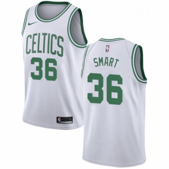 Youth Nike Boston Celtics 36 Marcus Smart Authentic White NBA Jersey Association Edition Youth Nike Boston Celtics 36 Marcus Smart Authentic White NBA Jersey Association Edition