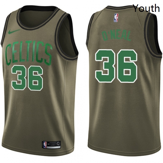 Youth Nike Boston Celtics 36 Shaquille ONeal Swingman Green Salute to Service NBA Jersey Youth Nike Boston Celtics 36 Shaquille ONeal Swingman Green Salute to Service NBA Jersey