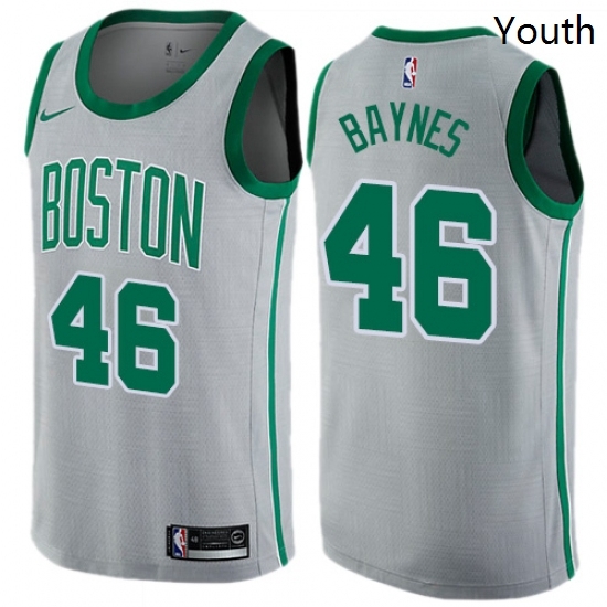 Youth Nike Boston Celtics 46 Aron Baynes Swingman Gray NBA Jersey City Edition Youth Nike Boston Celtics 46 Aron Baynes Swingman Gray NBA Jersey City Edition